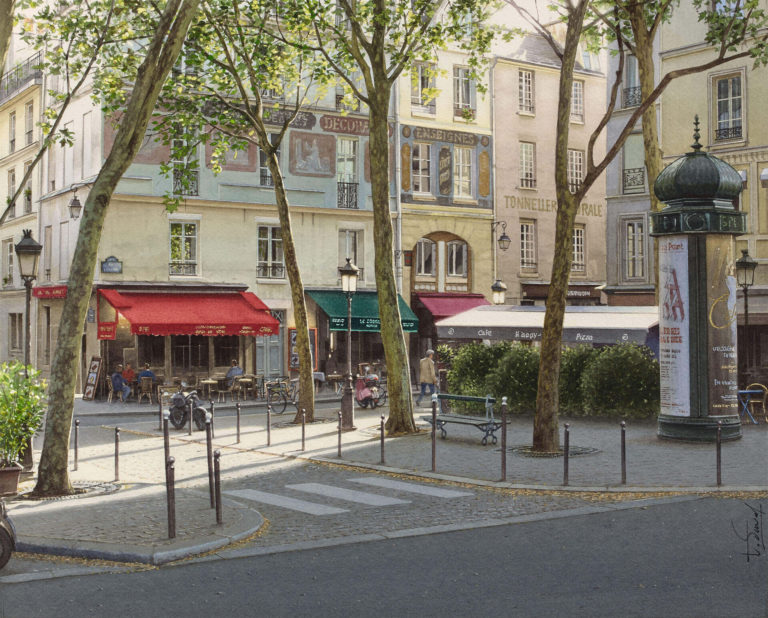 3 Rue Des Grands Degrés 75005 Paris Trouée de lumière rue des Grands Degrés - Thierry Duval Aquarelles